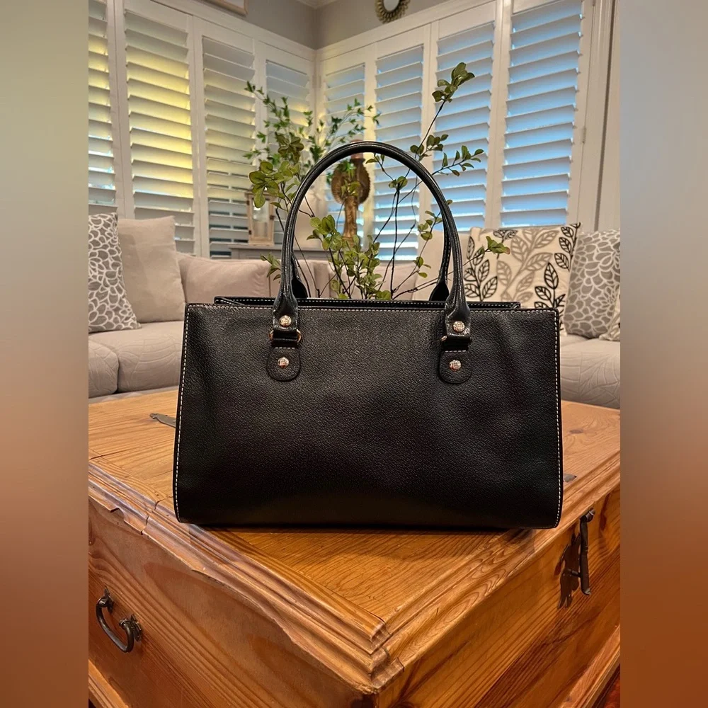 kate spade Black Leather Top-Handle Satchel